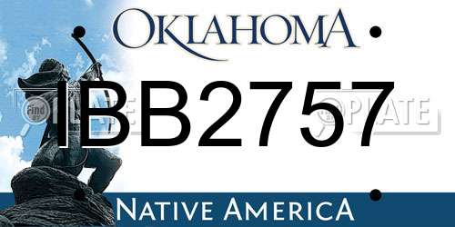 IBB2757 Oklahoma License Plate