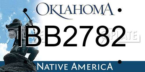 IBB2782 Oklahoma License Plate