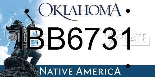 IBB6731 Oklahoma License Plate