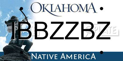 IBBZZBZ Oklahoma License Plate