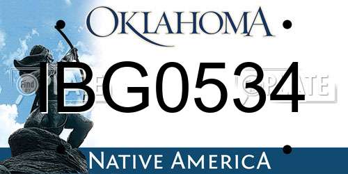 IBG0534 Oklahoma License Plate