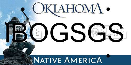 IBOGSGS Oklahoma License Plate
