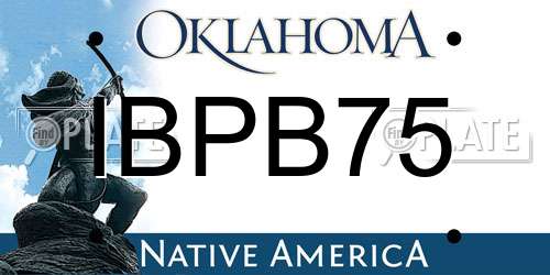 IBPB75 Oklahoma License Plate