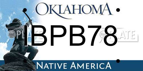 IBPB78 Oklahoma License Plate