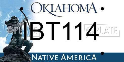 IBT114 Oklahoma License Plate
