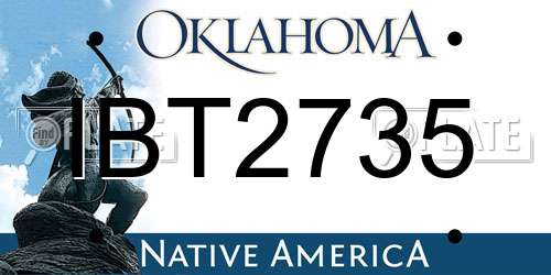 IBT2735 Oklahoma License Plate