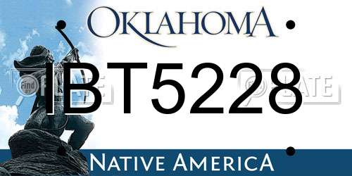 IBT5228 Oklahoma License Plate
