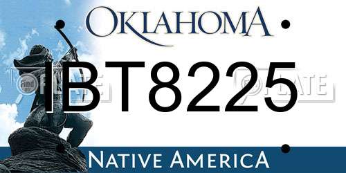 IBT8225 Oklahoma License Plate
