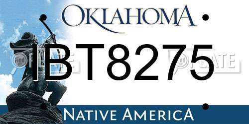 IBT8275 Oklahoma License Plate