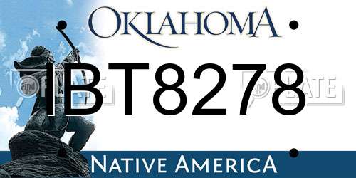IBT8278 Oklahoma License Plate