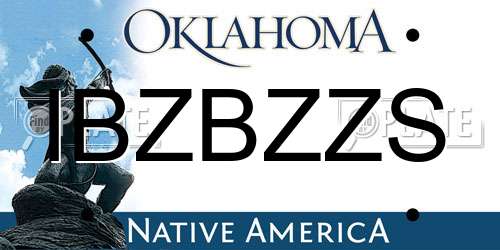 IBZBZZS Oklahoma License Plate