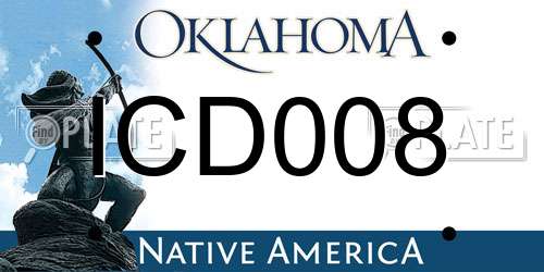 ICD008 Oklahoma License Plate