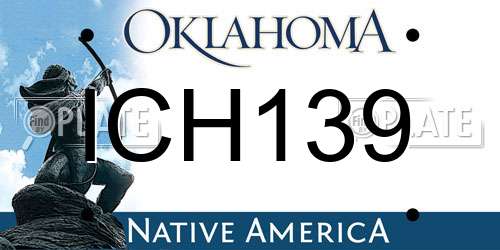 ICH139 Oklahoma License Plate