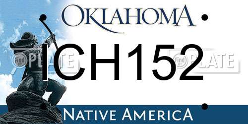 ICH152 Oklahoma License Plate