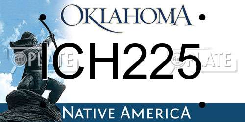 ICH225 Oklahoma License Plate