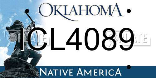 ICL4089 Oklahoma License Plate