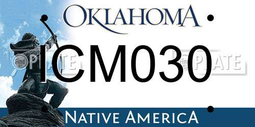 ICM030 Oklahoma License Plate