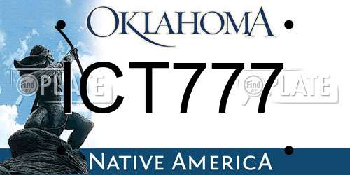 ICT777 Oklahoma License Plate