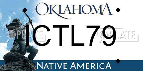 ICTL79 Oklahoma License Plate