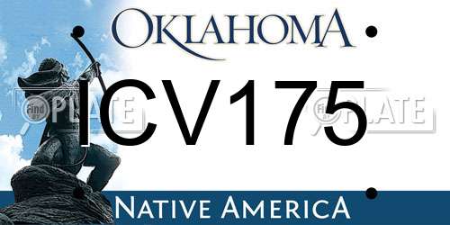ICV175 Oklahoma License Plate