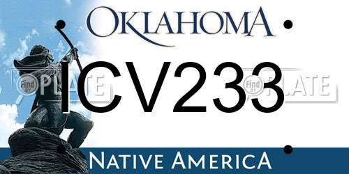 ICV233 Oklahoma License Plate