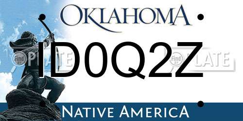 ID0Q2Z Oklahoma License Plate