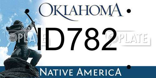 ID782 Oklahoma License Plate