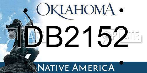 IDB2152 Oklahoma License Plate