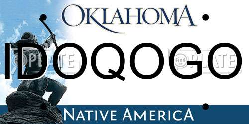 IDOQOGO Oklahoma License Plate