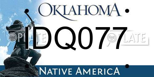 IDQ077 Oklahoma License Plate
