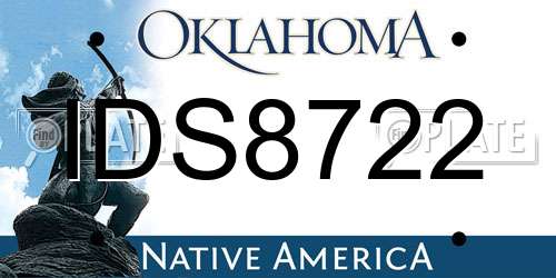 IDS8722 Oklahoma License Plate