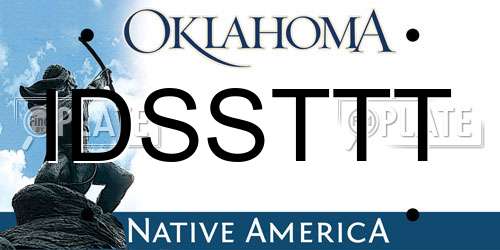 IDSSTTT Oklahoma License Plate