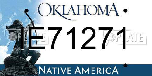 IE71271 Oklahoma License Plate