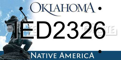 IED2326 Oklahoma License Plate