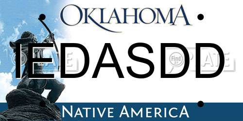 IEDASDD Oklahoma License Plate