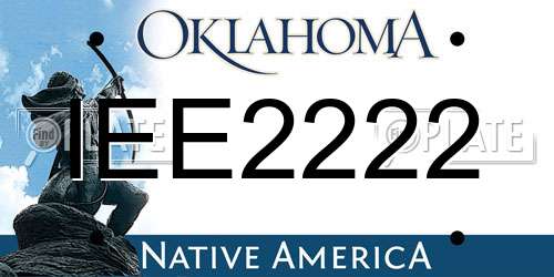 IEE2222 Oklahoma License Plate