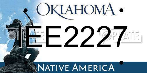 IEE2227 Oklahoma License Plate