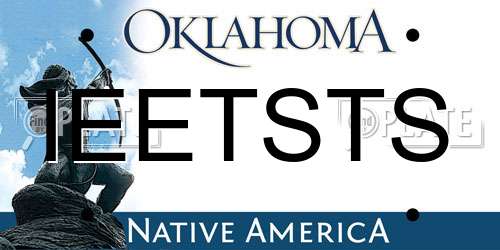 IEETSTS Oklahoma License Plate