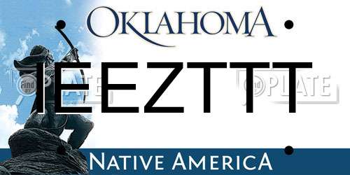 IEEZTTT Oklahoma License Plate