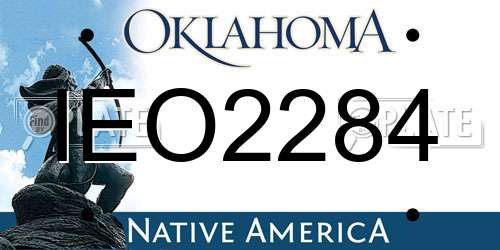 IEO2284 Oklahoma License Plate