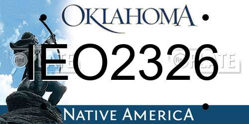 IEO2326 Oklahoma License Plate