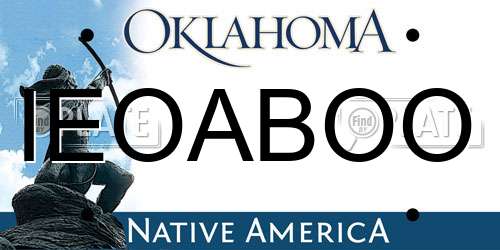 IEOABOO Oklahoma License Plate