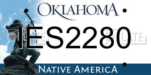 IES2280 Oklahoma License Plate