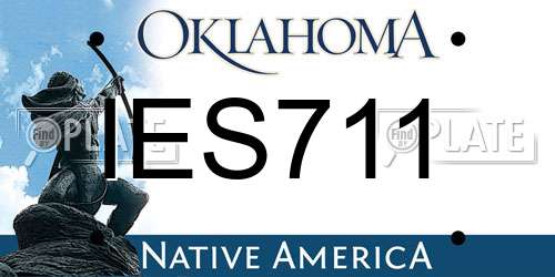 IES711 Oklahoma License Plate