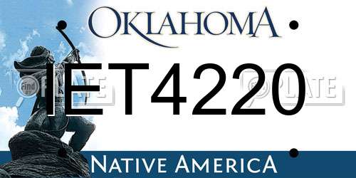 IET4220 Oklahoma License Plate