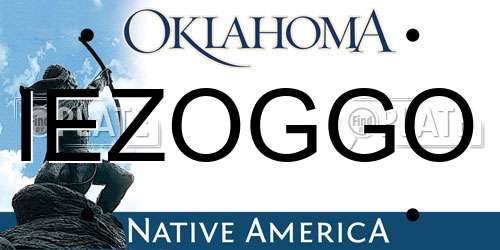 IEZOGGO Oklahoma License Plate