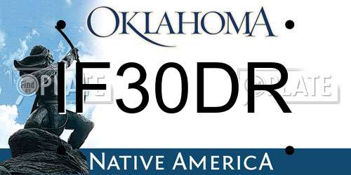 IF30DR Oklahoma License Plate