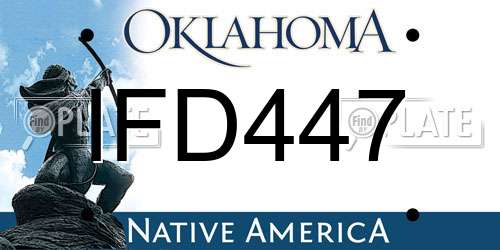 IFD447 Oklahoma License Plate