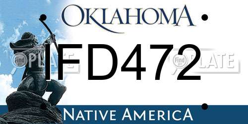 IFD472 Oklahoma License Plate