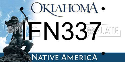IFN337 Oklahoma License Plate